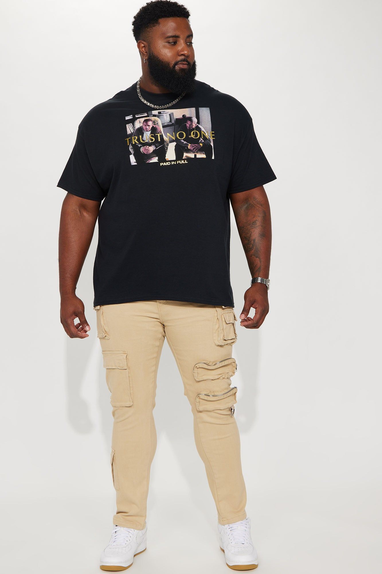 More Than One Cargo Pocket Straight Jeans - Khaki sold by Fashion Nova product image thumbnail 7