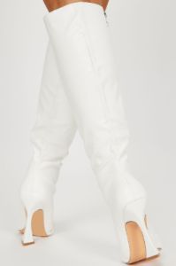 Big Dreams Knee High Boots - White sold by Fashion Nova