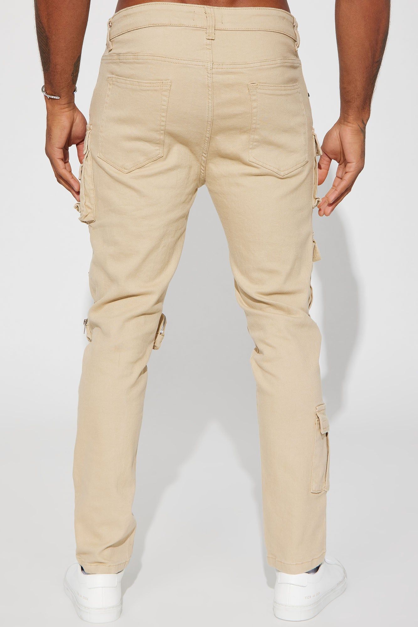 More Than One Cargo Pocket Straight Jeans - Khaki sold by Fashion Nova product image thumbnail 6