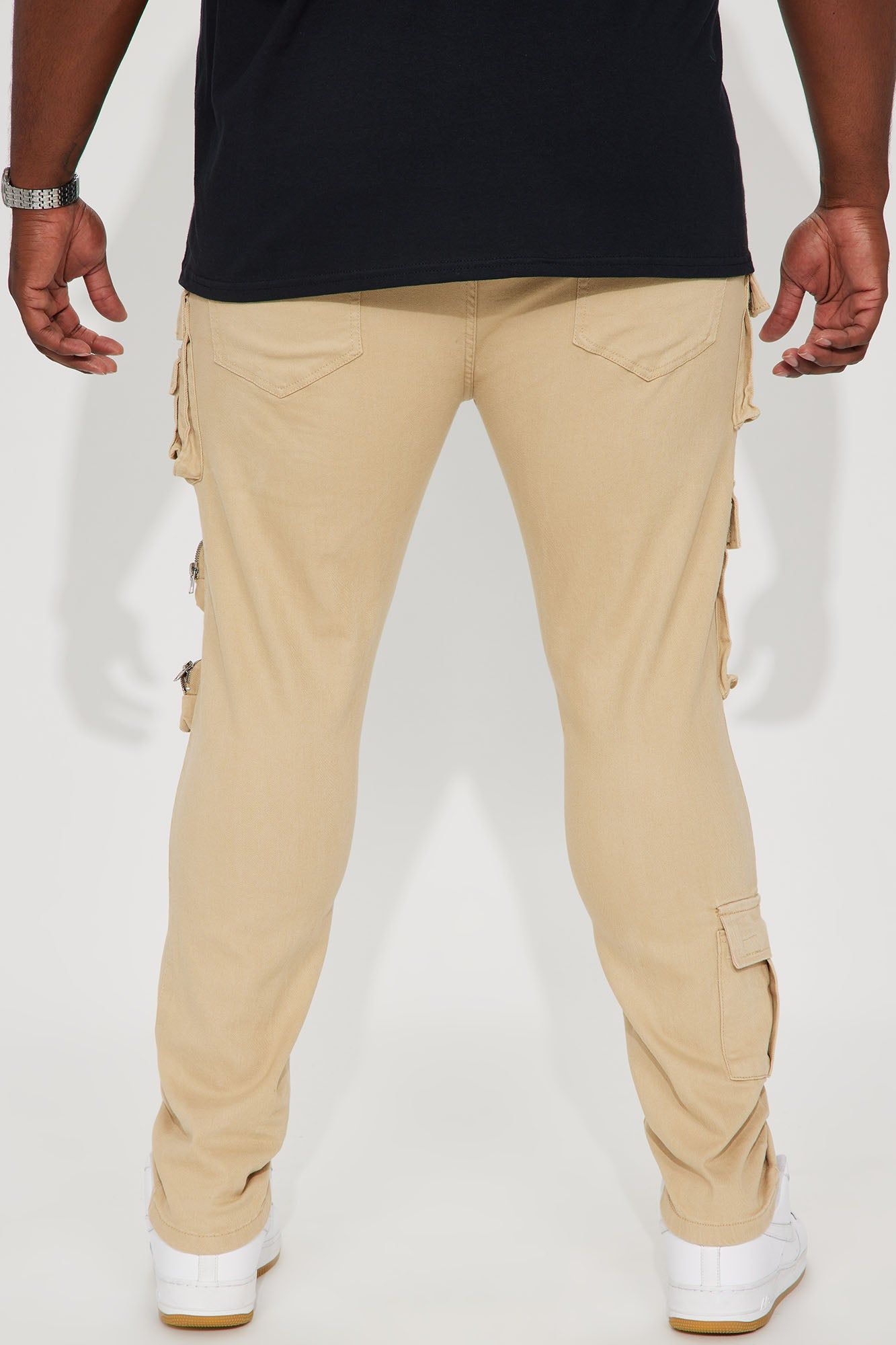 More Than One Cargo Pocket Straight Jeans - Khaki sold by Fashion Nova product image thumbnail 8