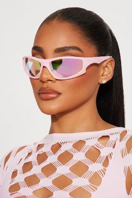 Looking Cute Sunglasses - Pink sold by Fashion Nova
