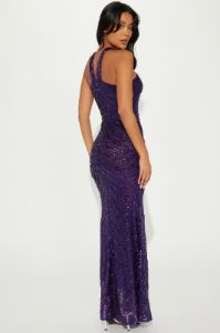 Katherine Sequin Gown - Purple sold by Fashion Nova
