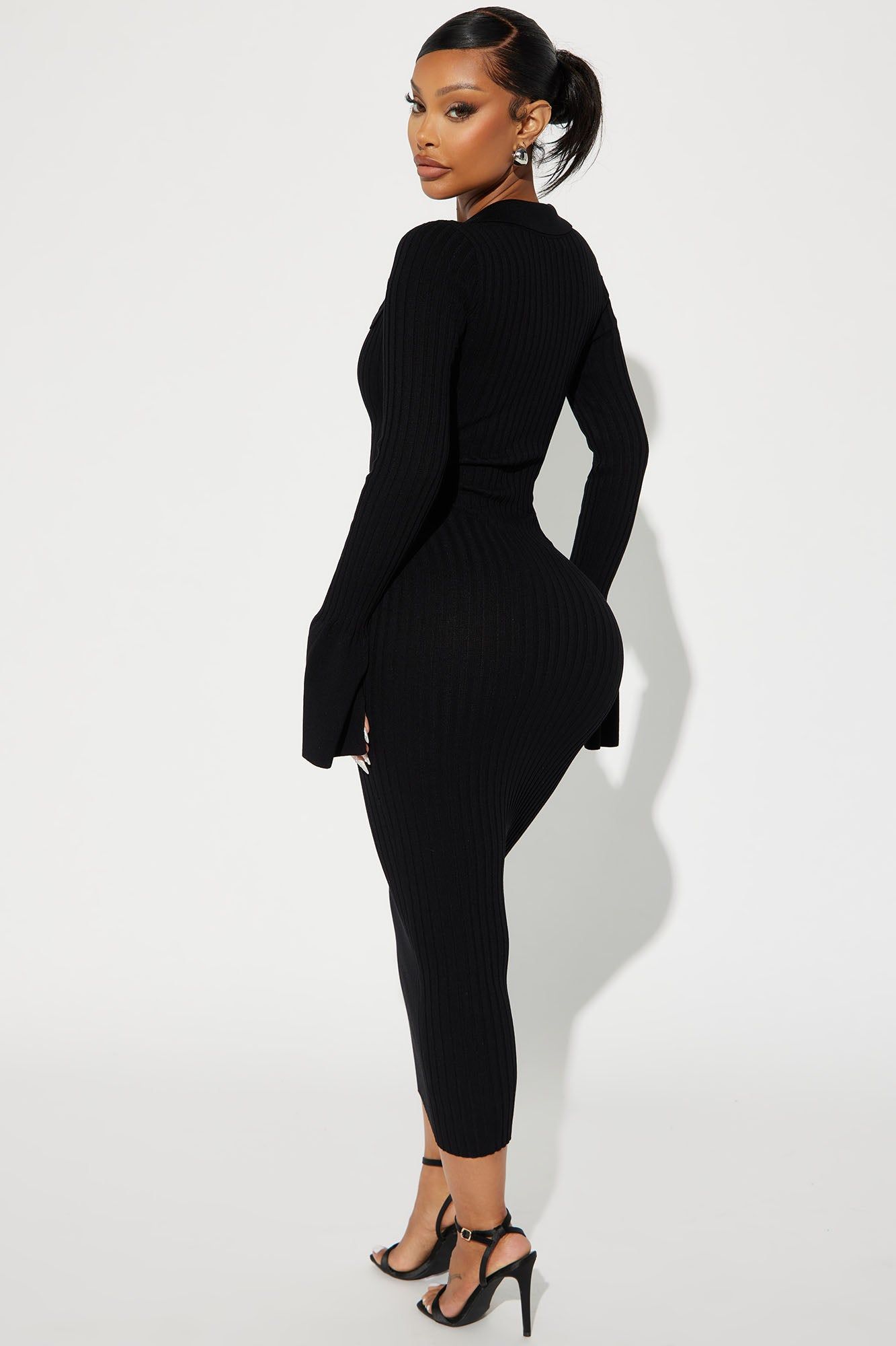 Fallon Sweater Midi Dress - Black sold by Fashion Nova product image thumbnail 3