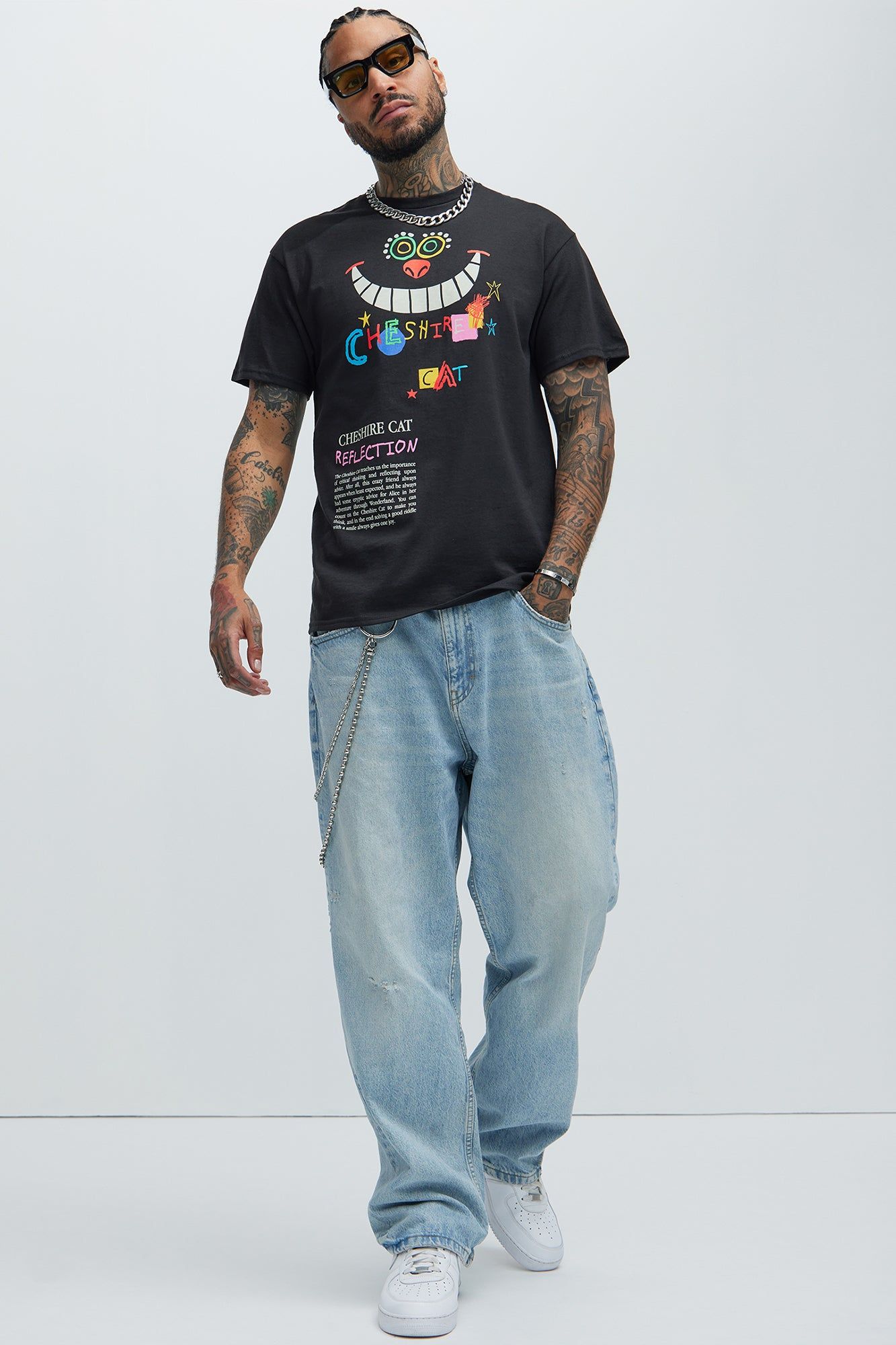 Disney Alice And Wonder Land Cheshire Cat Short Sleeve Tee - Black sold by Fashion Nova product image thumbnail 2