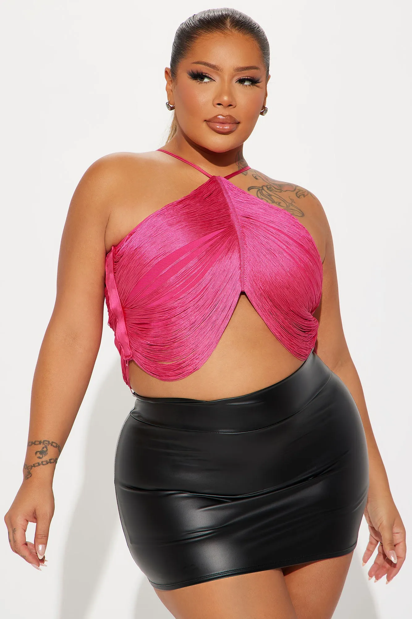 Francesca Fringe Top - Fuchsia sold by Fashion Nova product image thumbnail 4