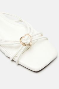 Total Sweetie Flat Sandals - White sold by Fashion Nova
