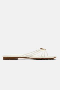 Total Sweetie Flat Sandals - White sold by Fashion Nova
