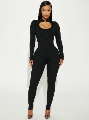 Before I Go Sweater Jumpsuit - Black sold by Fashion Nova