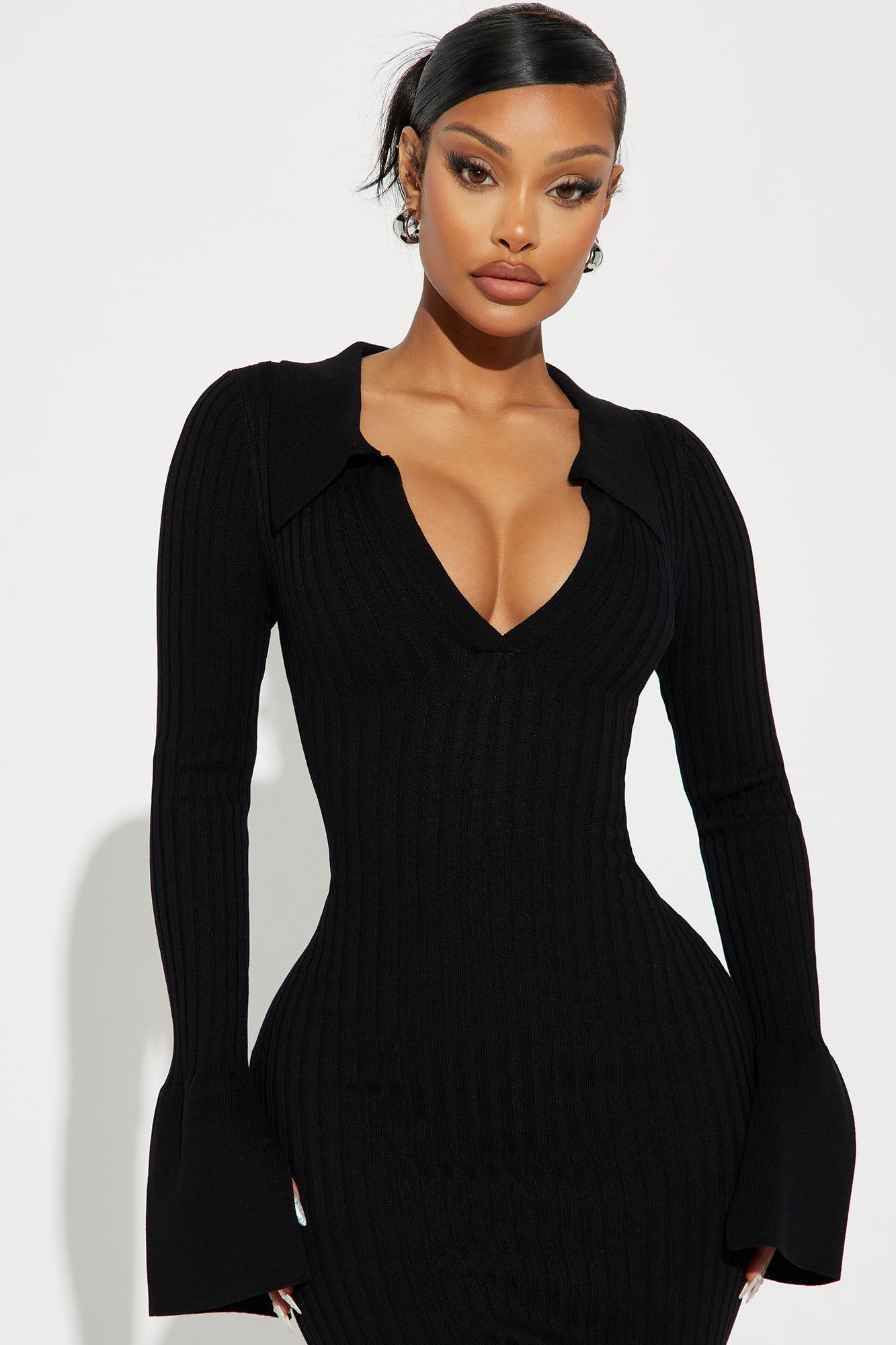 Fallon Sweater Midi Dress - Black sold by Fashion Nova product image thumbnail 2