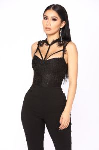 Without A Doubt Lace Jumpsuit - Black sold by Fashion Nova