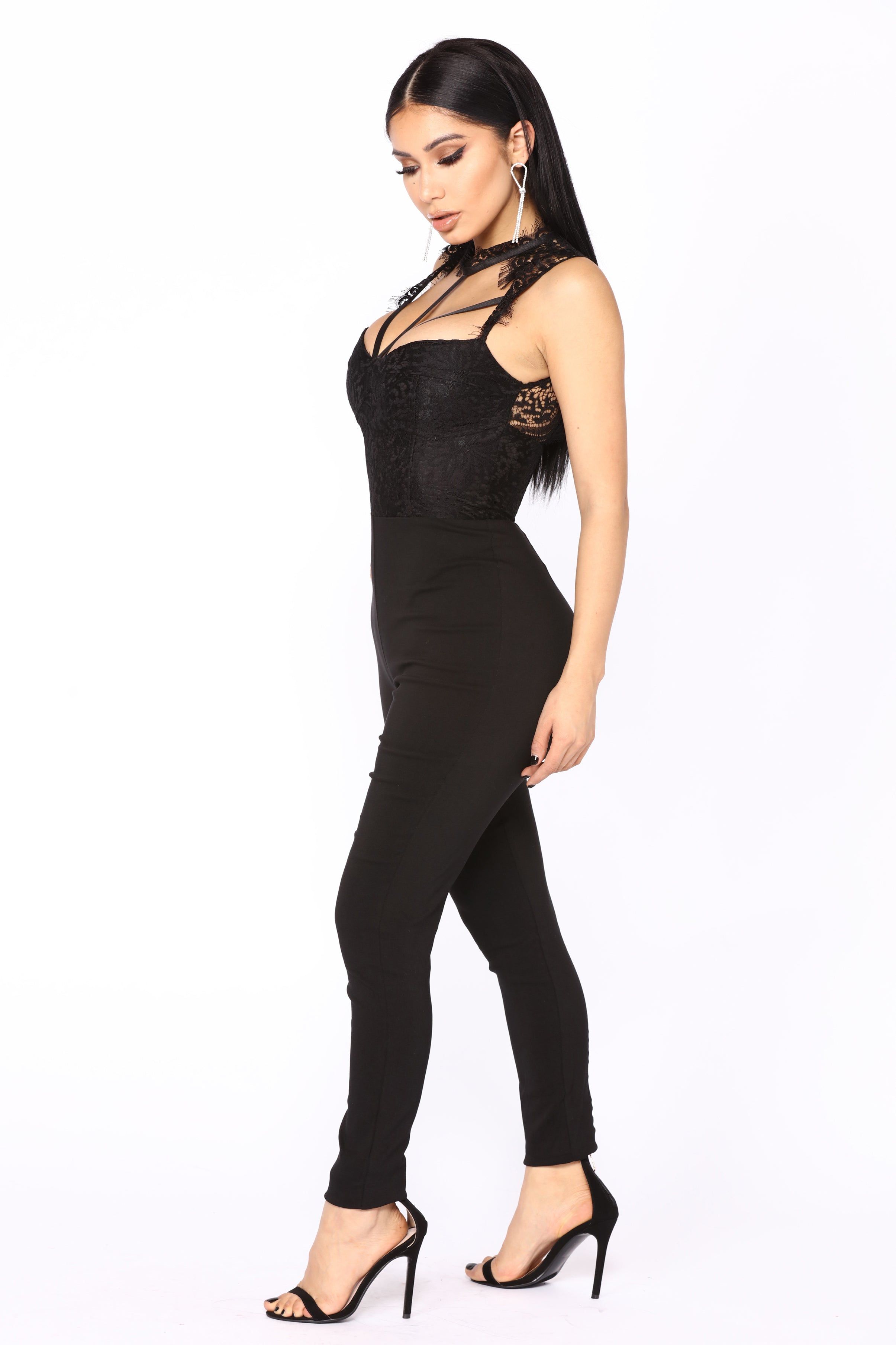 Without A Doubt Lace Jumpsuit - Black sold by Fashion Nova product image thumbnail 4