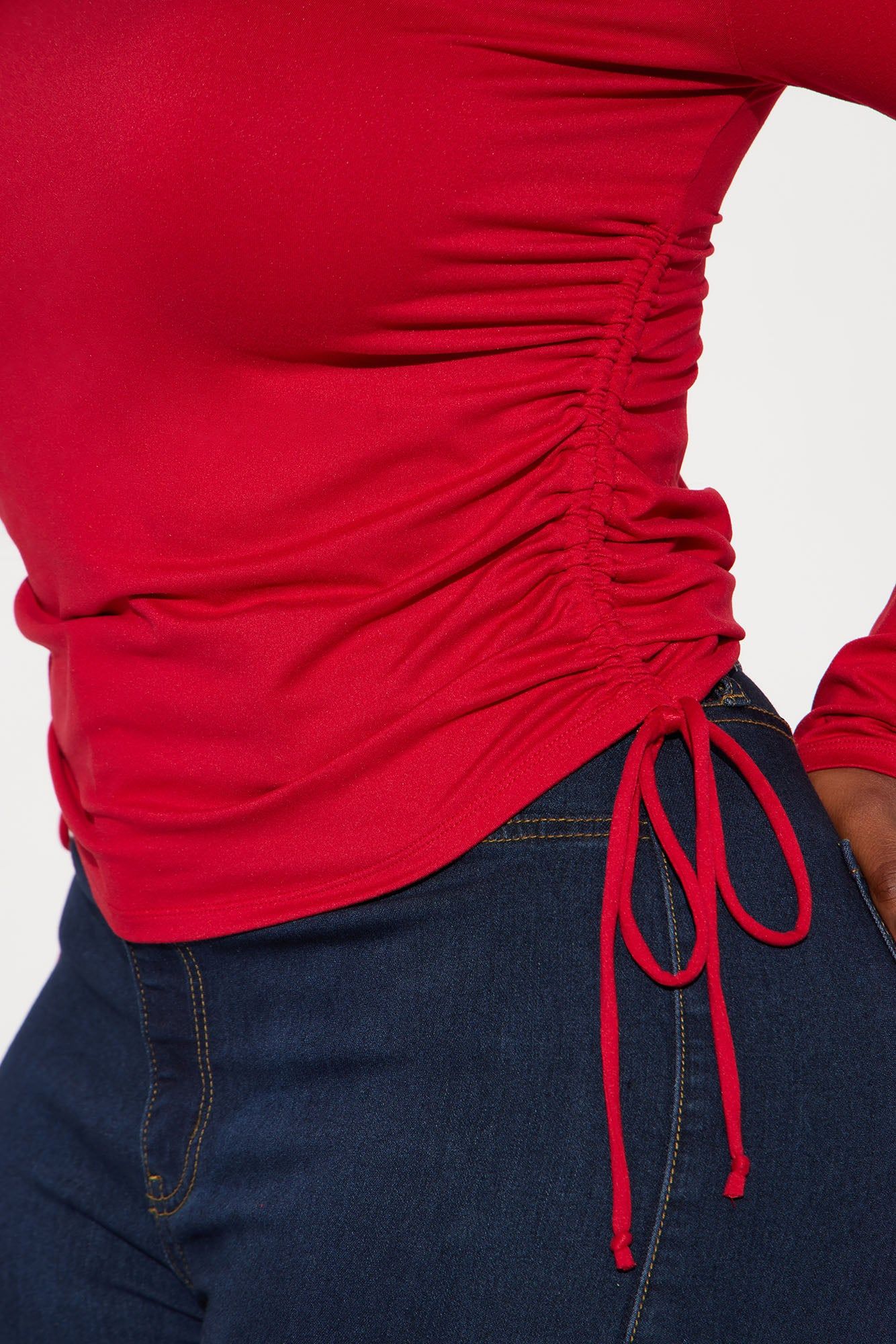 Sabrina Long Sleeve Top - Red sold by Fashion Nova product image thumbnail 3