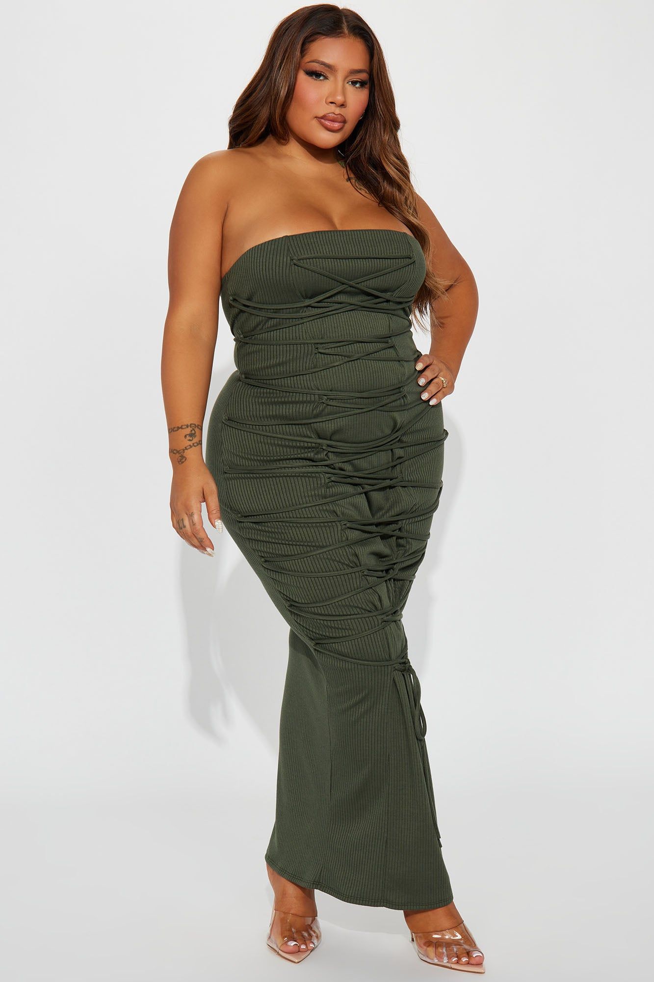 Mayra Maxi Dress - Olive sold by Fashion Nova product image thumbnail 4