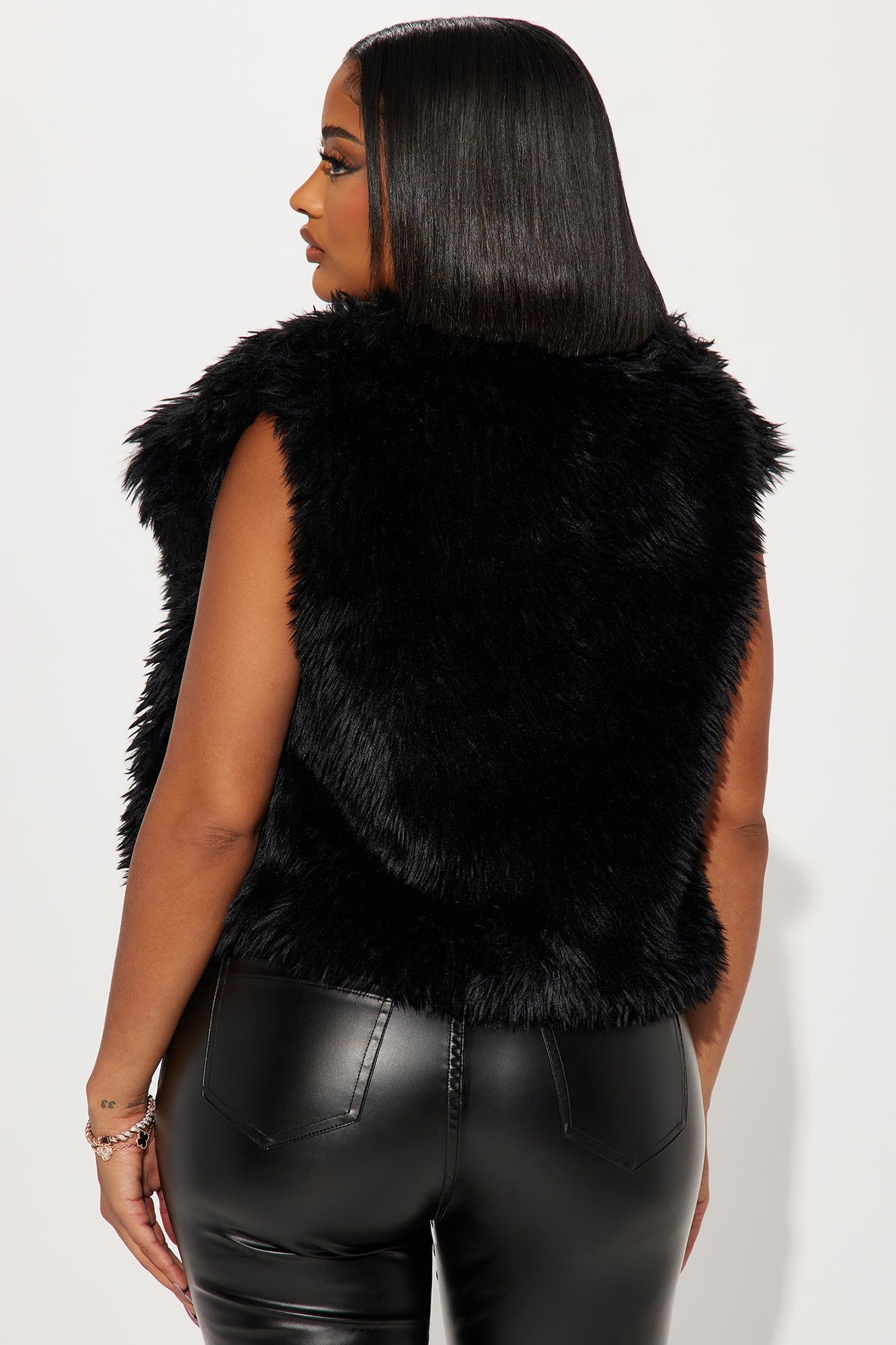 Fireside Feels Faux Fur Vest - Black sold by Fashion Nova product image thumbnail 3