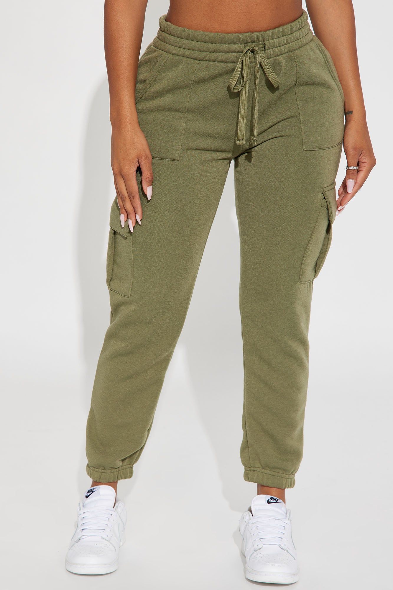 My Goodies Fleece Cargo Lounge Jogger - Olive sold by Fashion Nova product image thumbnail 2