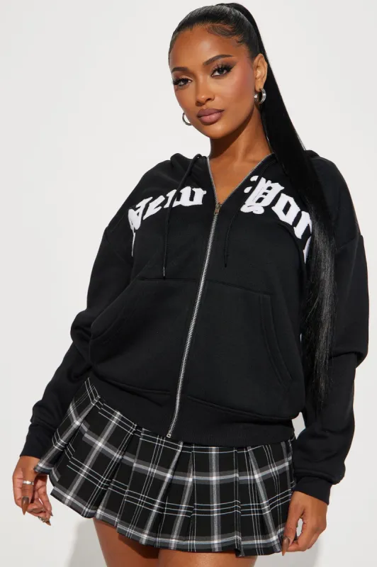 New York Everyday Hustle Hoodie - Black made by Fashion Nova