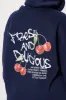 Fresh And Juicy Fleece Jogger Set - Navy sold by Fashion Nova