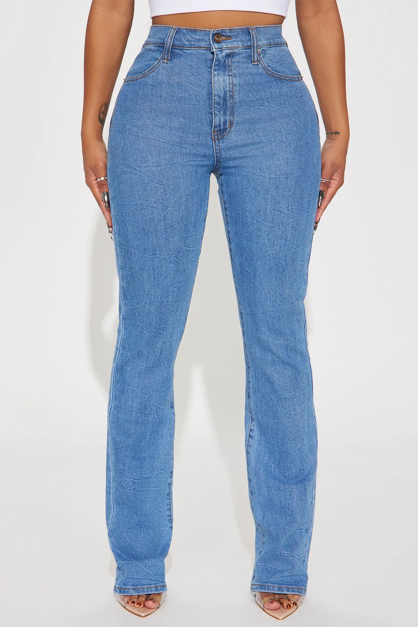 When You See It Stretch Bootcut Jeans - Medium Wash sold by Fashion Nova product image thumbnail 2