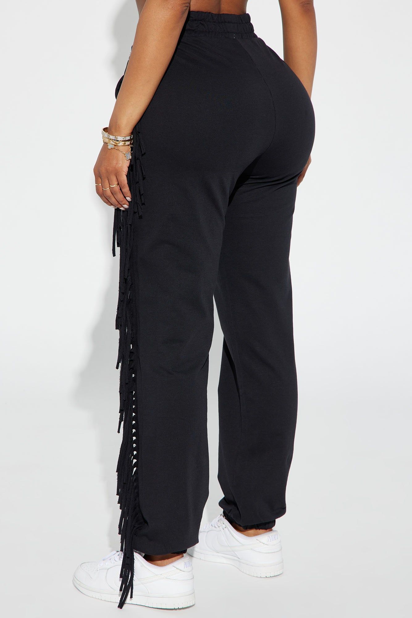 Addison Fringe French Terry Lounge Jogger - Black sold by Fashion Nova product image thumbnail 3