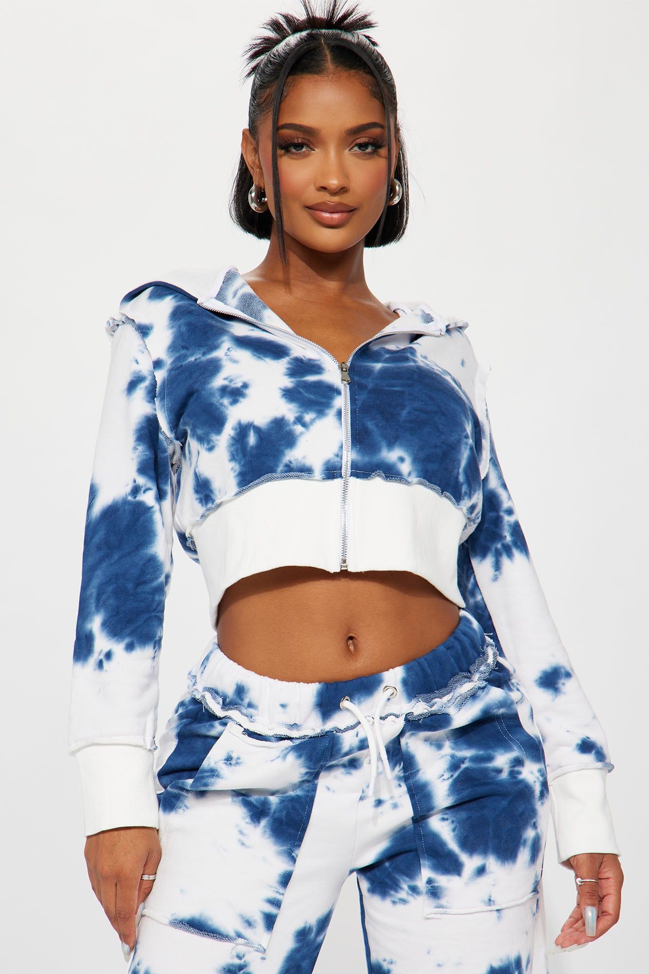 Throwback Tie Dye Jogger Set - Navy sold by Fashion Nova product image thumbnail 2