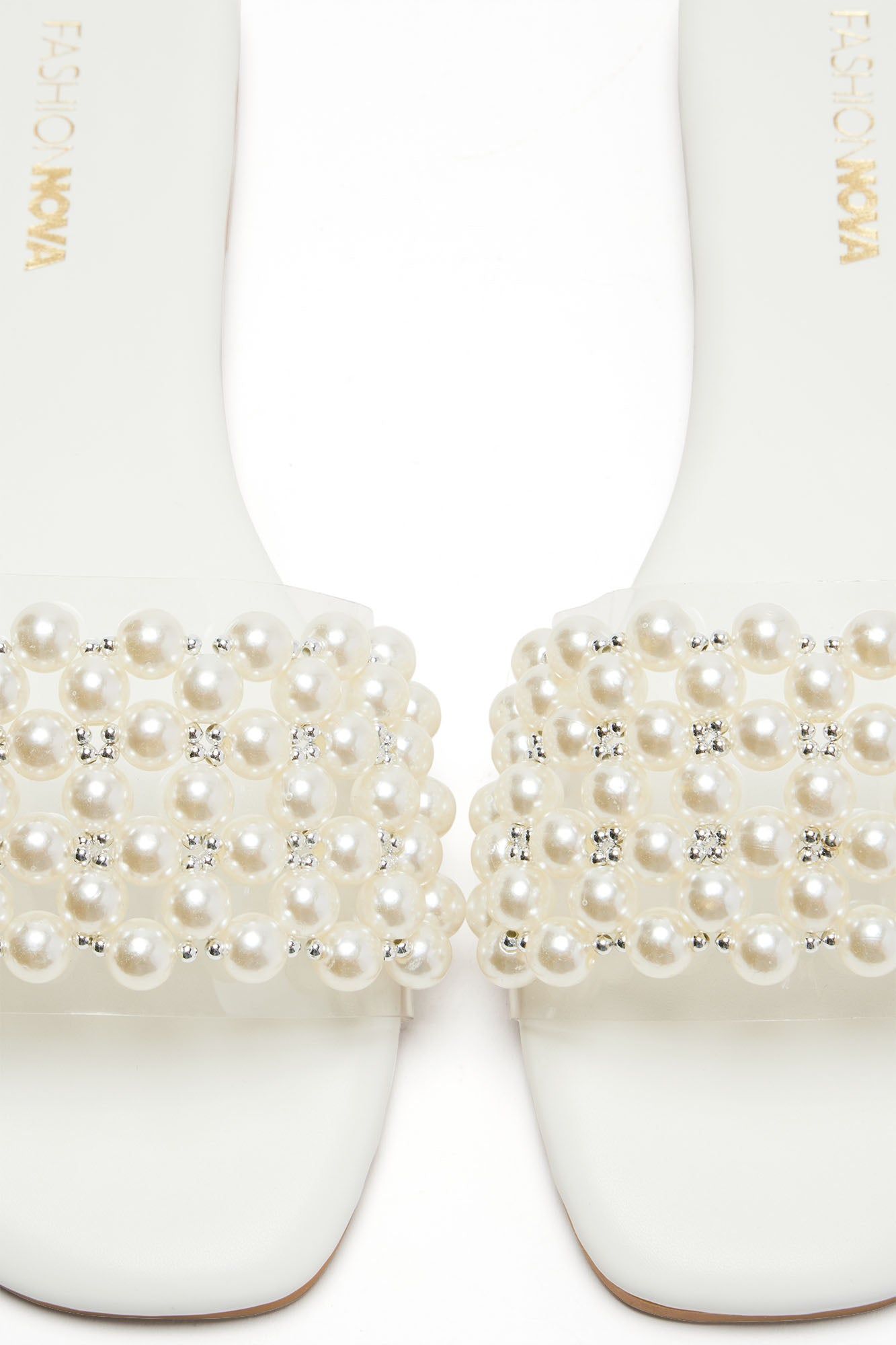 Sandra Pearl Sandals - White sold by Fashion Nova product image thumbnail 4