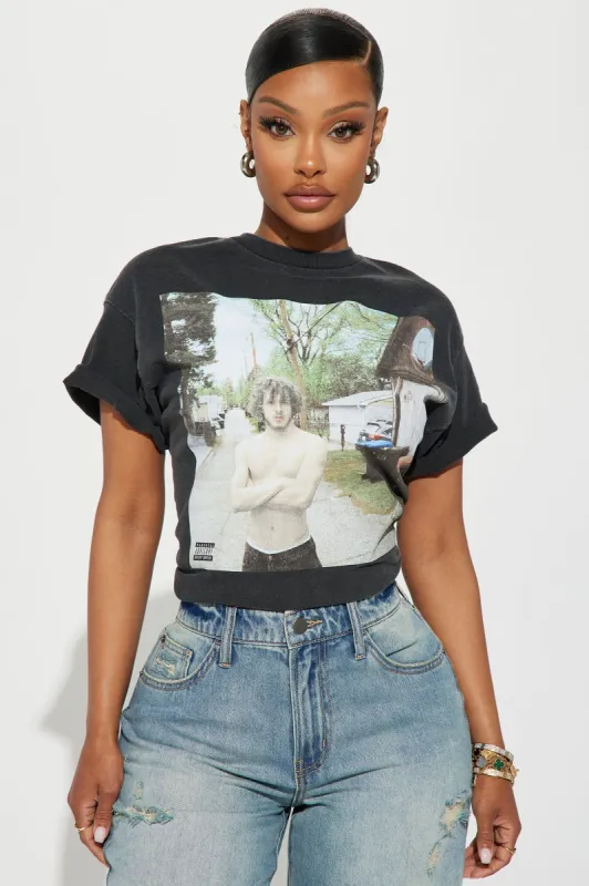 Whats Poppin Washed Tshirt - Black Wash sold by Fashion Nova