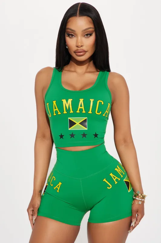 Jamaica Vibes Active Top - Kelly Green sold by Fashion Nova