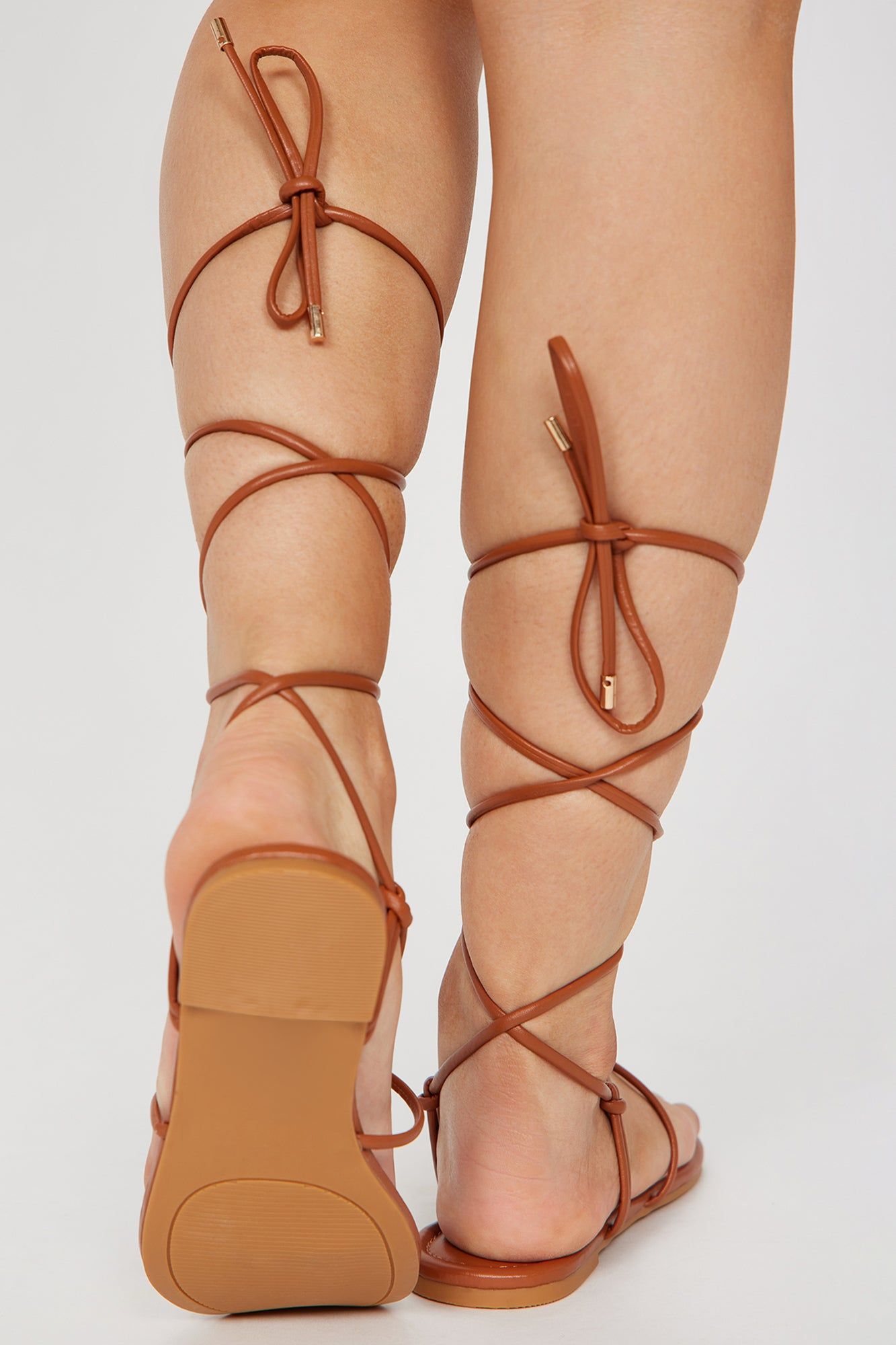 Delia Wrap Up Sandals - Tan sold by Fashion Nova product image thumbnail 3