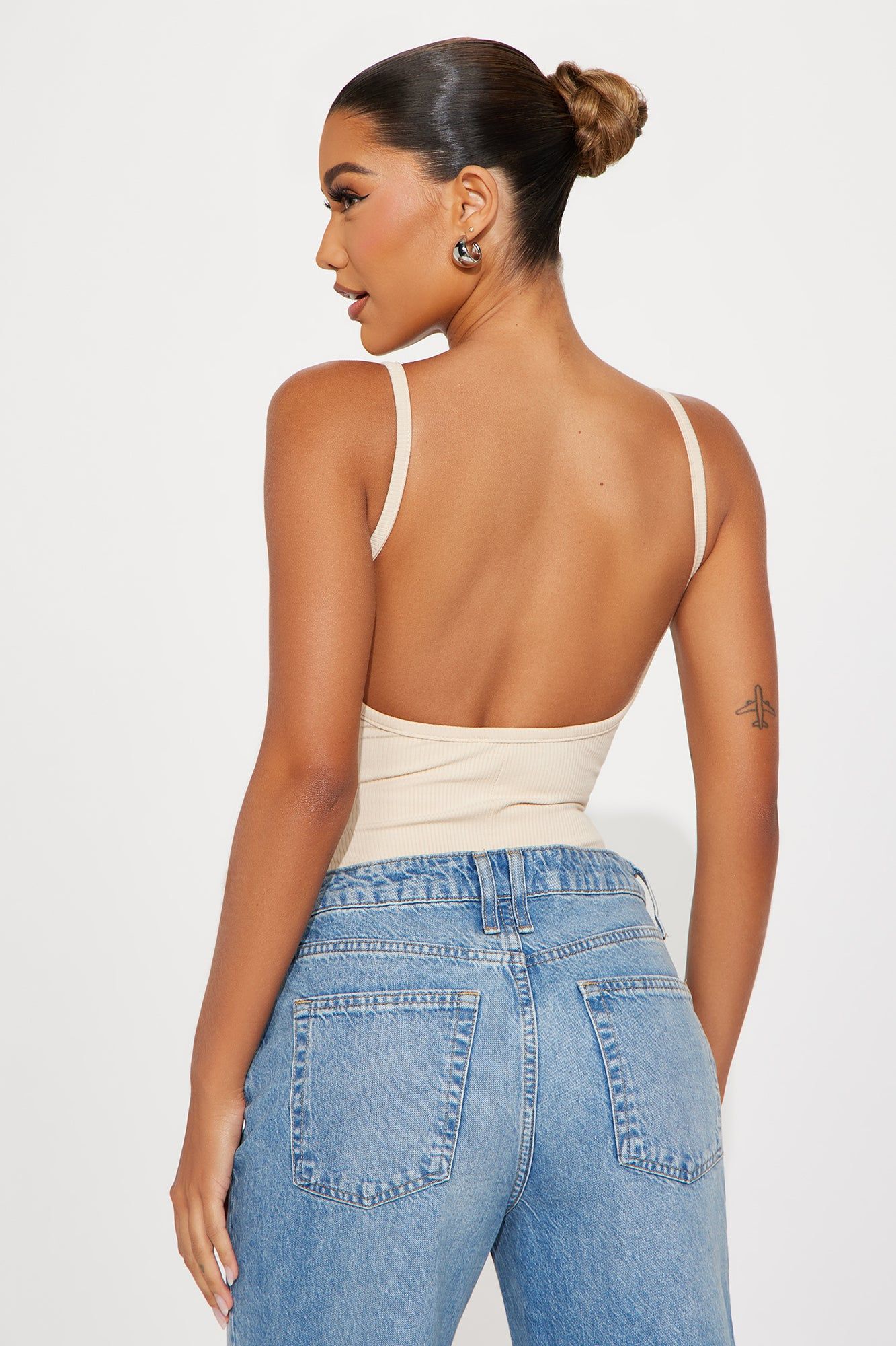 Elaine Snatched Bodysuit - Cream sold by Fashion Nova product image thumbnail 4