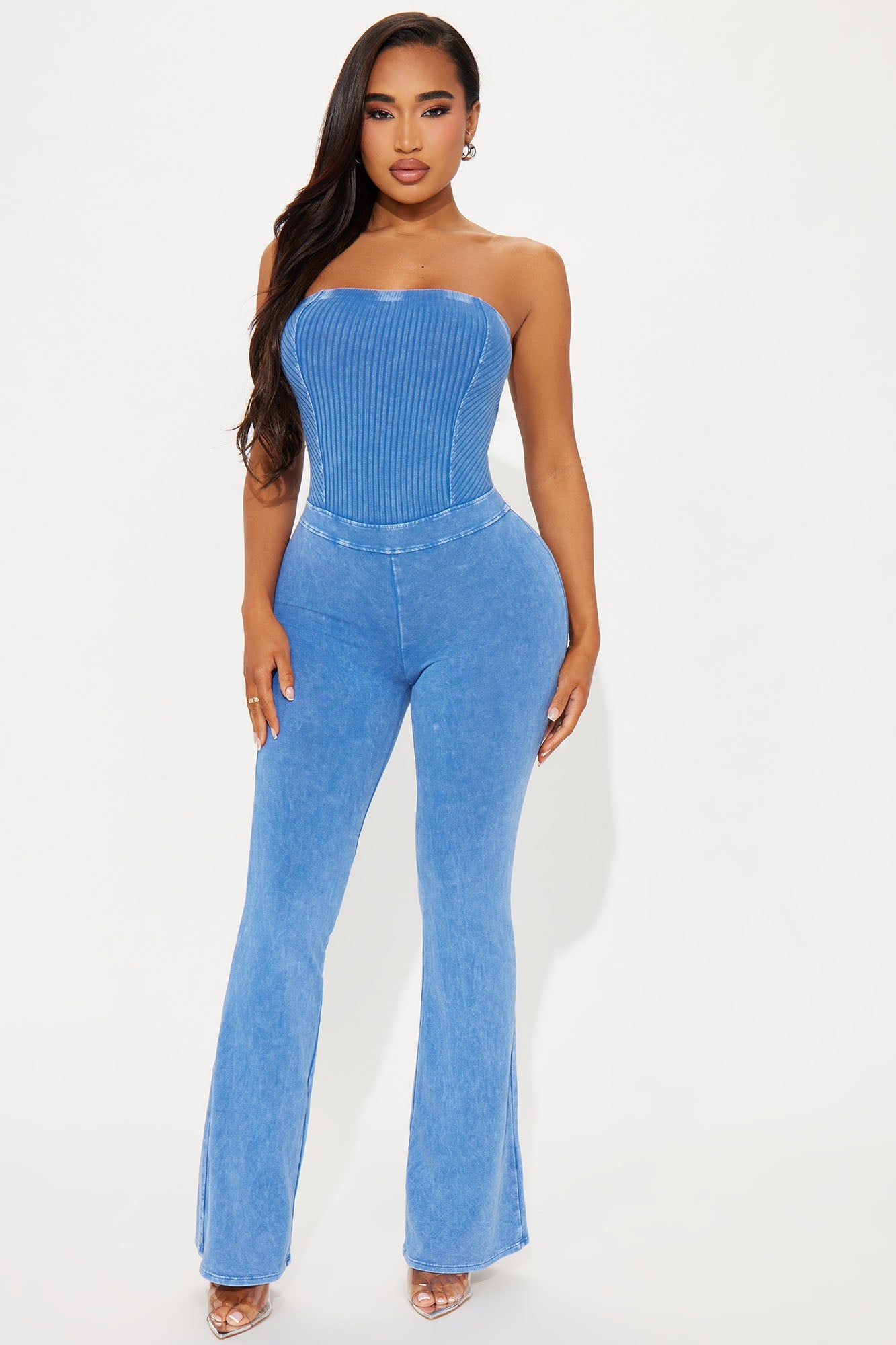 You Know Too Much Jumpsuit - Blue sold by Fashion Nova