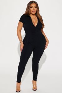 Shantel Snatched Jumpsuit - Black sold by Fashion Nova