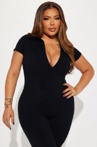 Shantel Snatched Jumpsuit - Black sold by Fashion Nova
