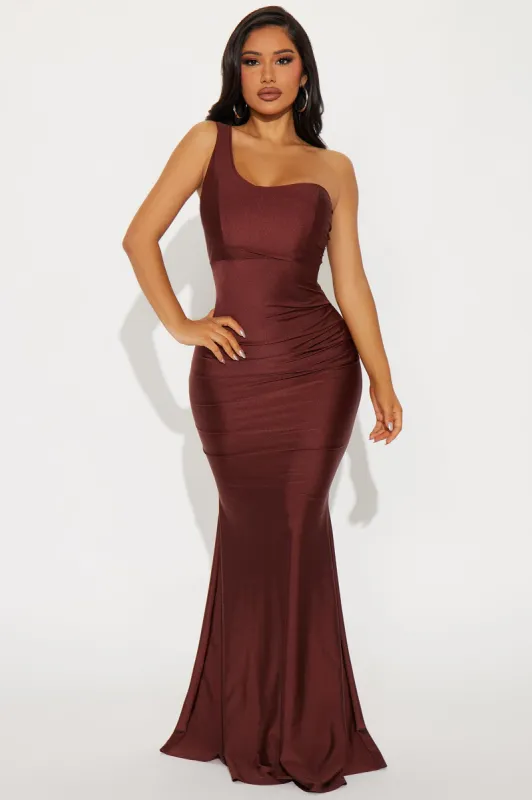 Calling You Over Maxi Dress - Chocolate sold by Fashion Nova