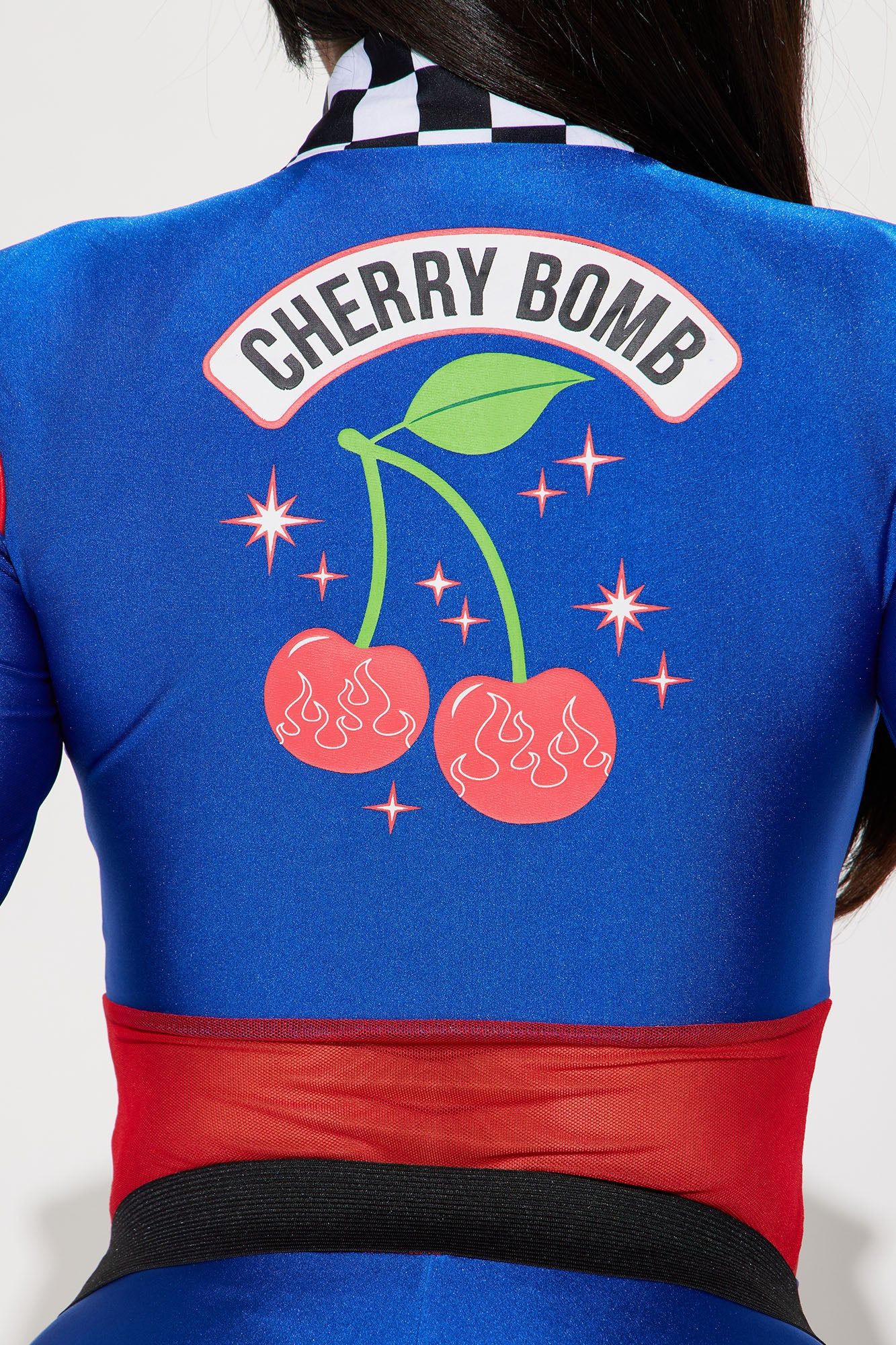 Eat My Dust Racer 2 Piece Costume Set - Blue/combo sold by Fashion Nova product image thumbnail 5