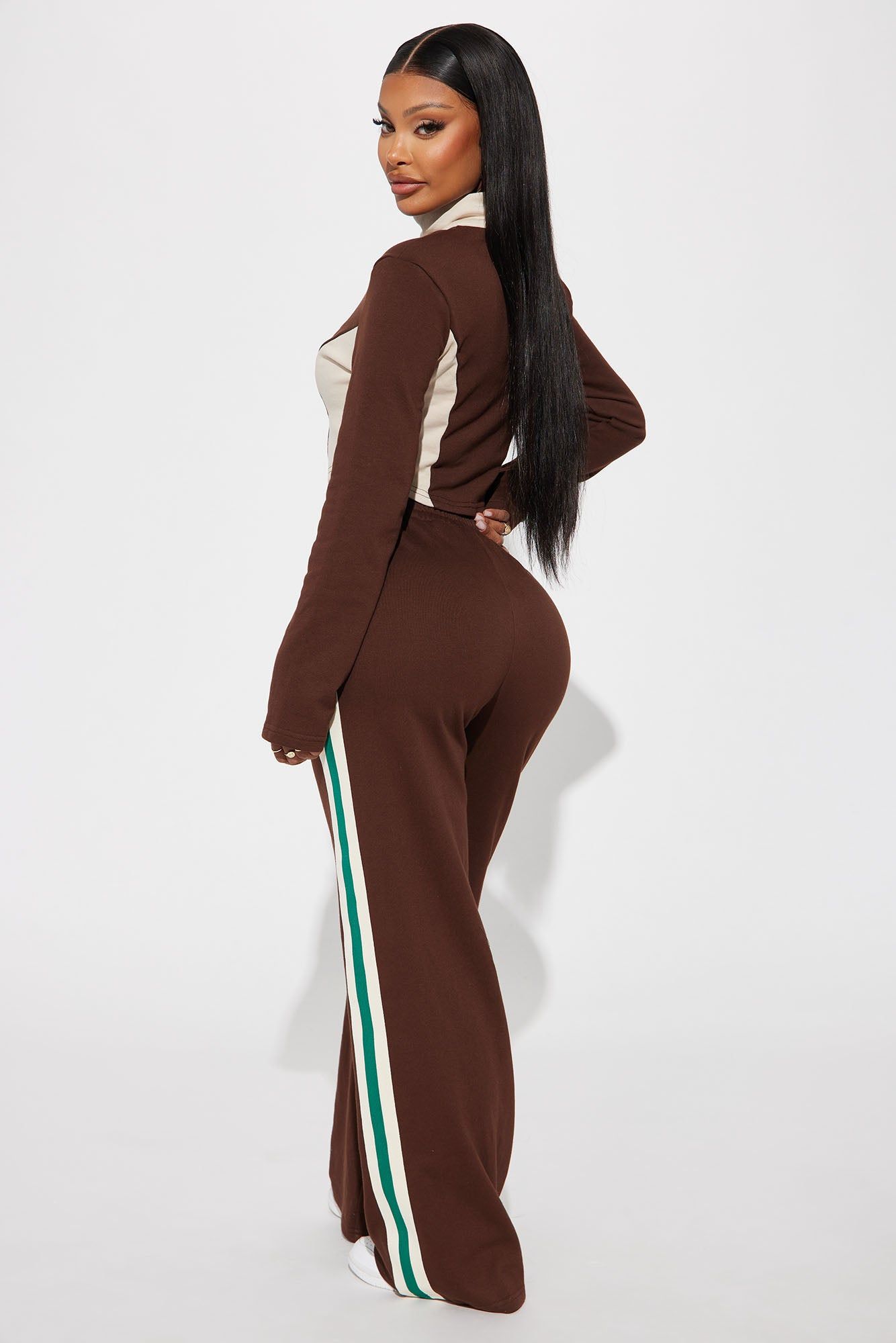 Track And Field Jogger Set - Brown/combo sold by Fashion Nova product image thumbnail 3