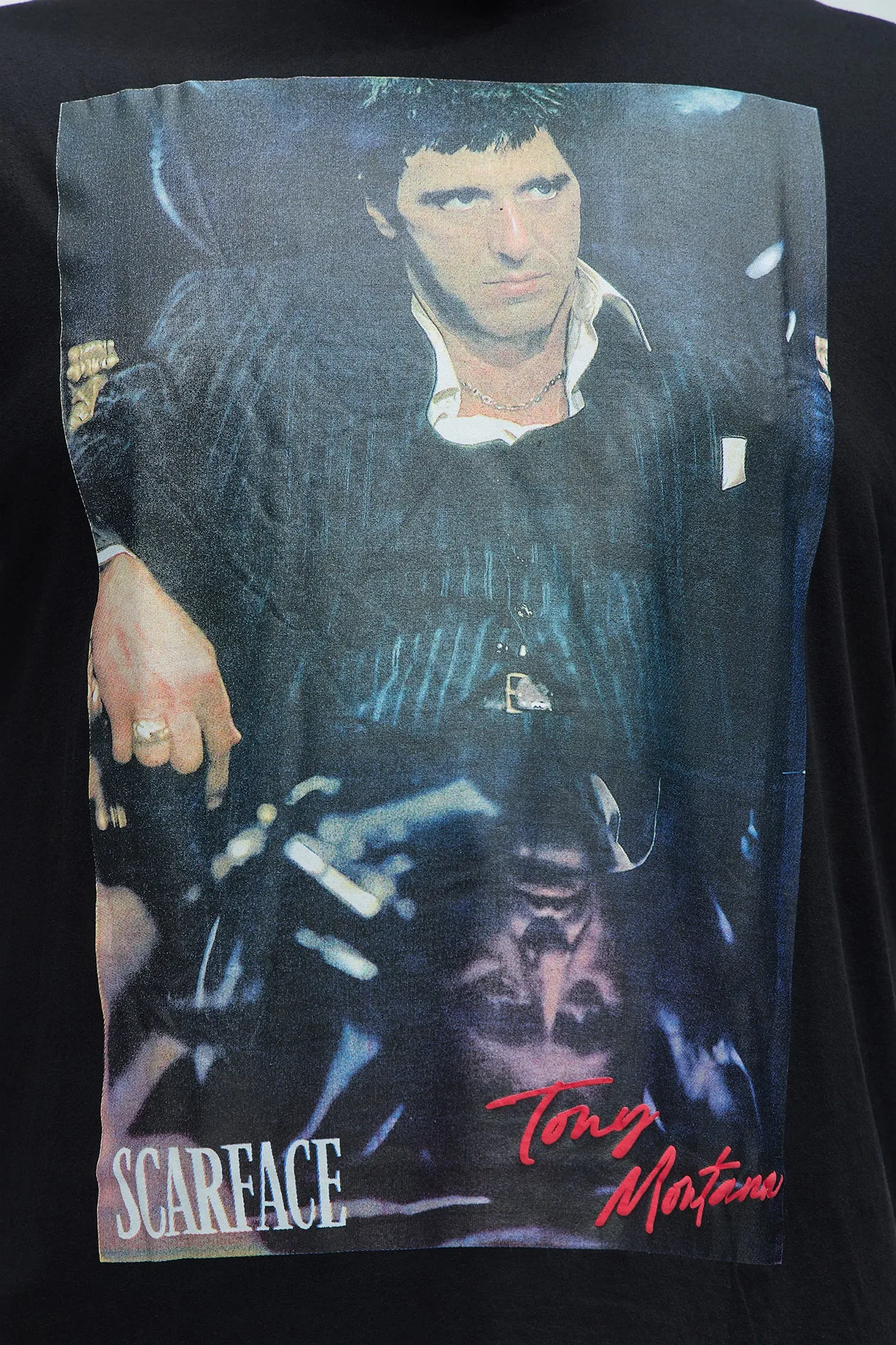 Scarface Tony Montana Short Sleeve Tee - Black sold by Fashion Nova product image thumbnail 3