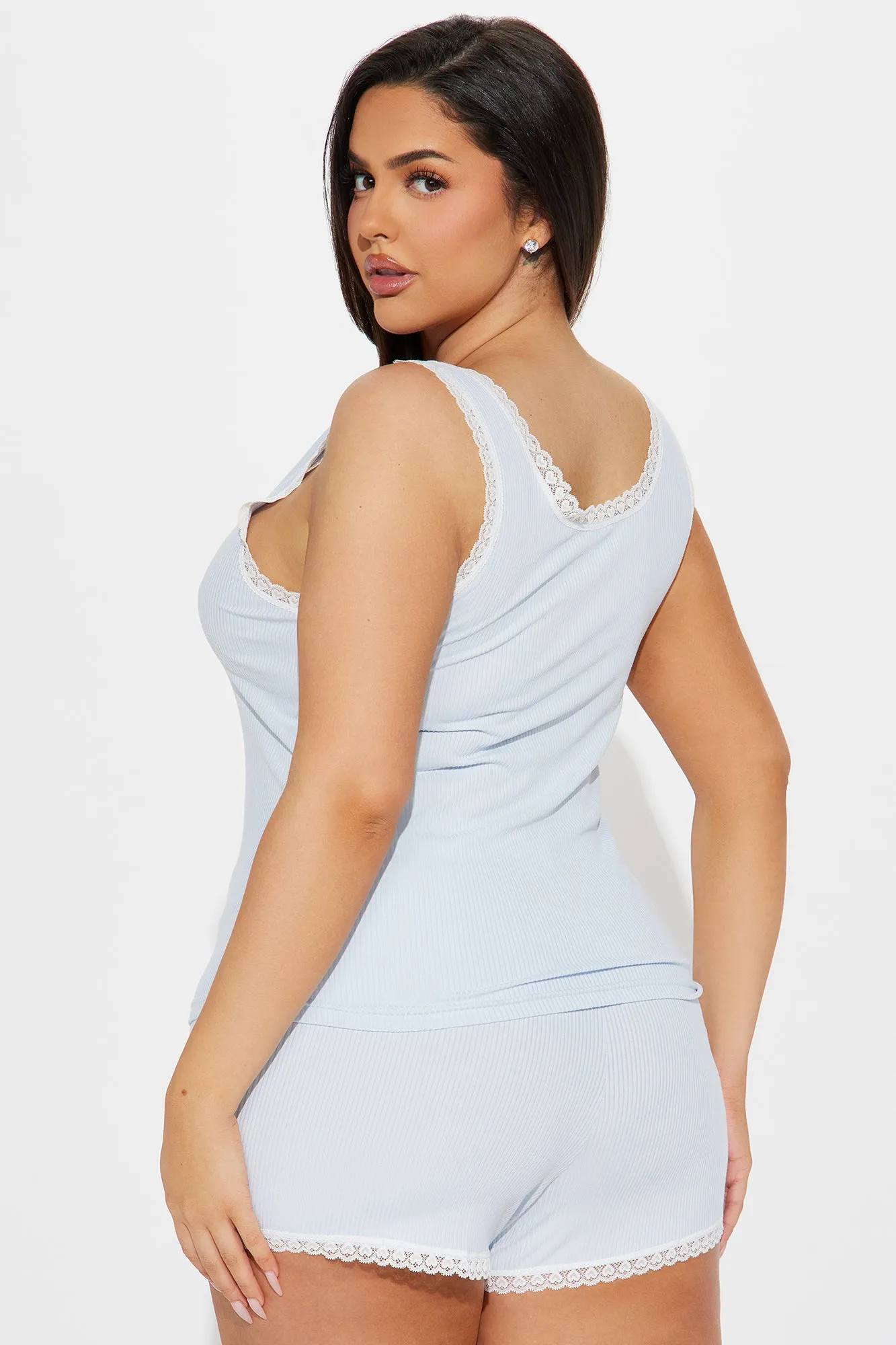 Nap Time Ribbed PJ Short Set - Light Blue sold by Fashion Nova product image thumbnail 5