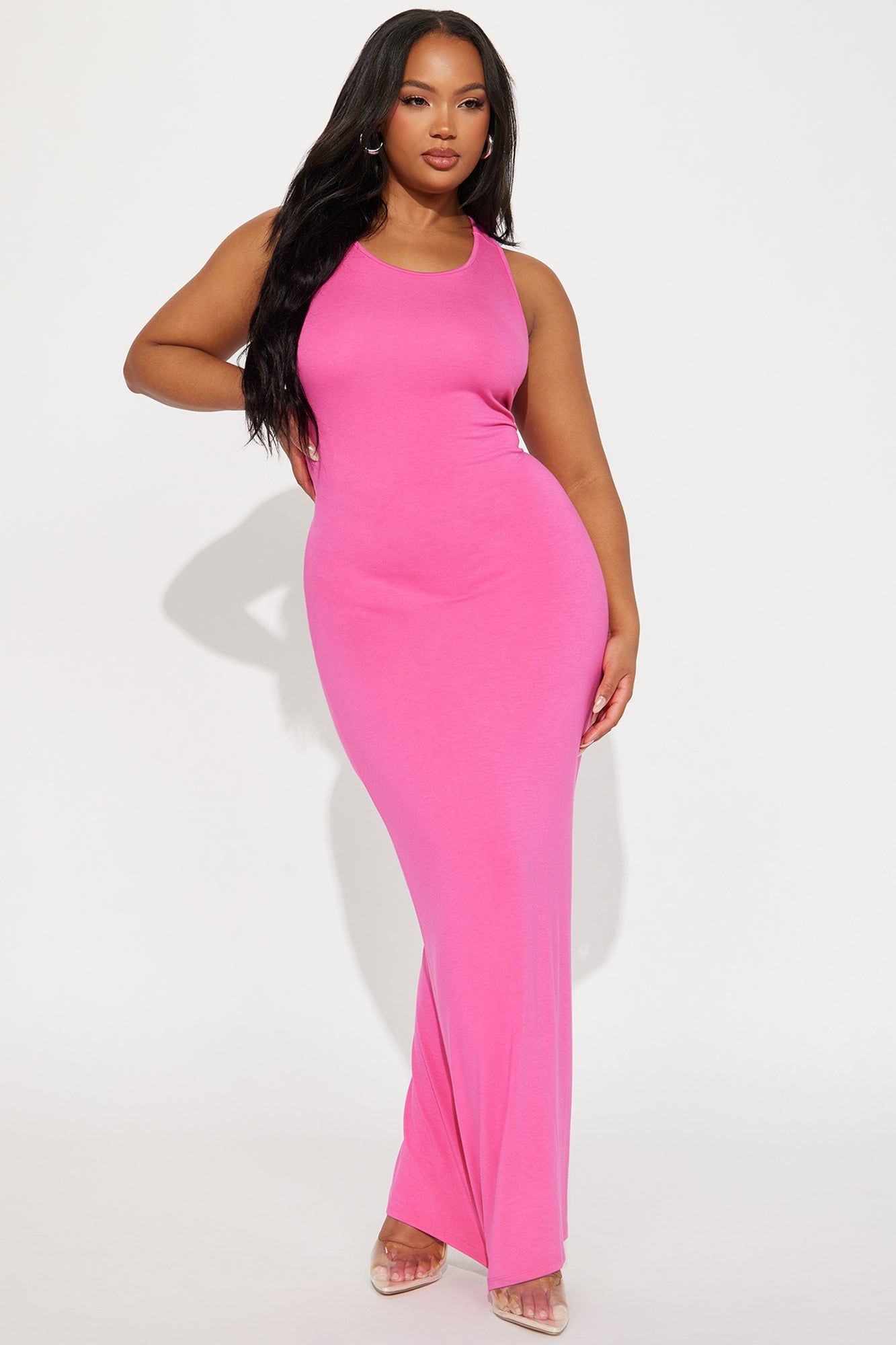 Melanie Racer Back Maxi Dress - Hot Pink sold by Fashion Nova product image thumbnail 4