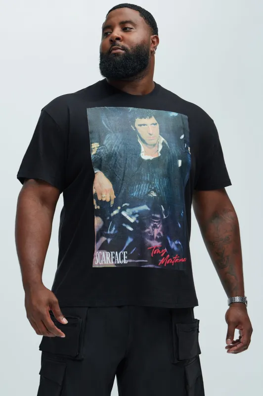 Scarface Tony Montana Short Sleeve Tee - Black sold by Fashion Nova