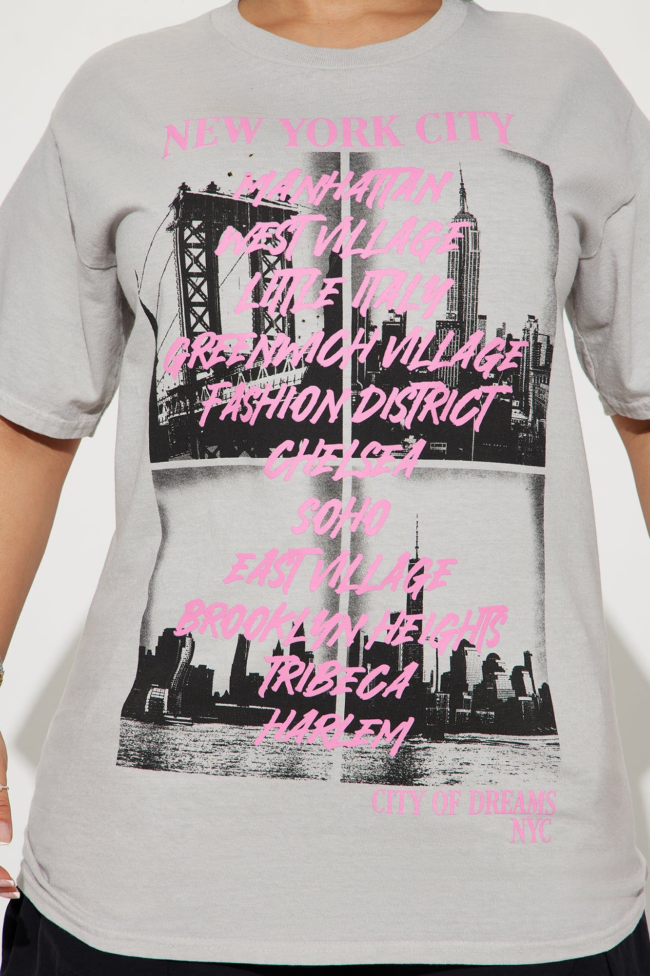 NY The Big City Washed Tee - Grey/combo sold by Fashion Nova product image thumbnail 3