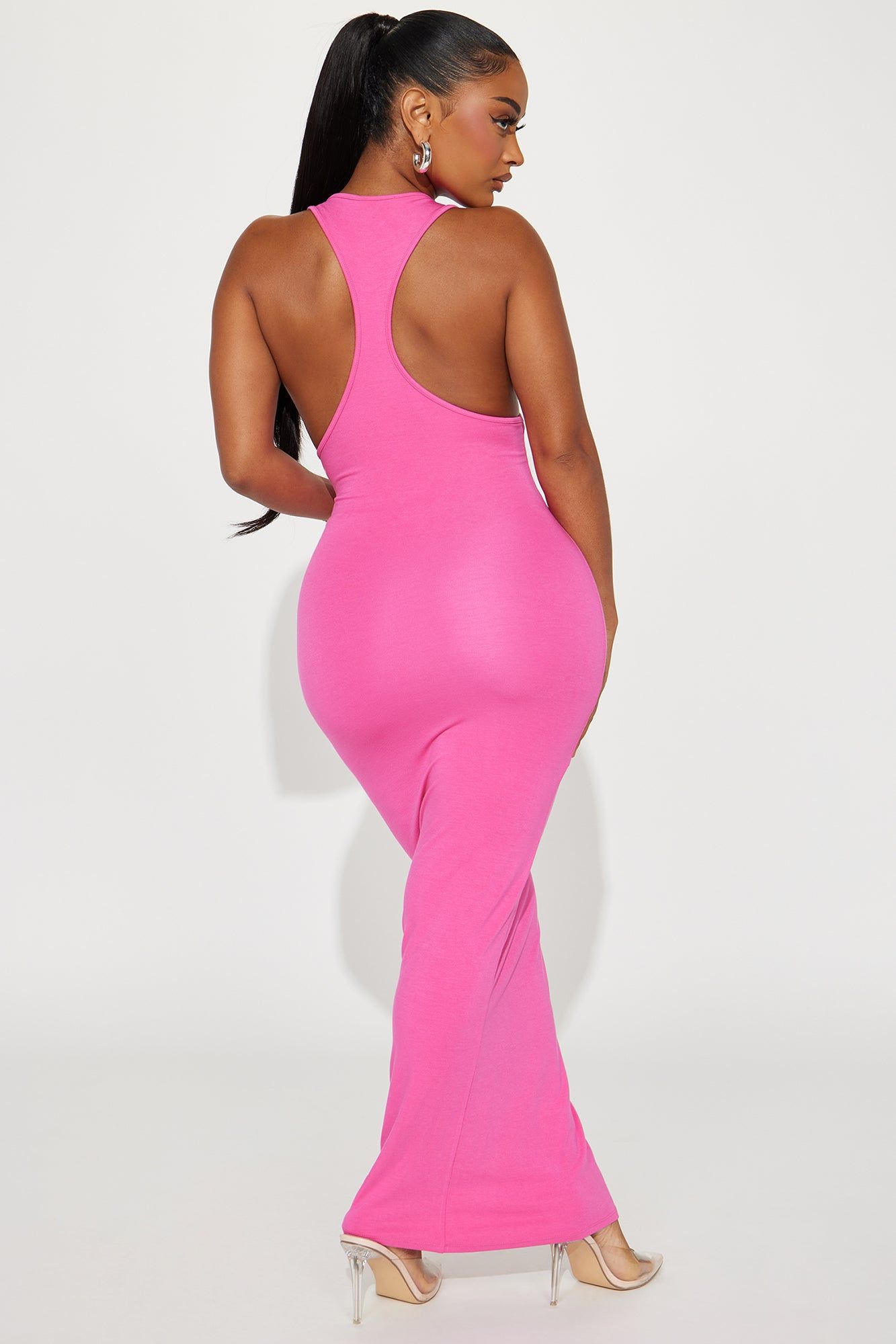 Melanie Racer Back Maxi Dress - Hot Pink sold by Fashion Nova product image thumbnail 3