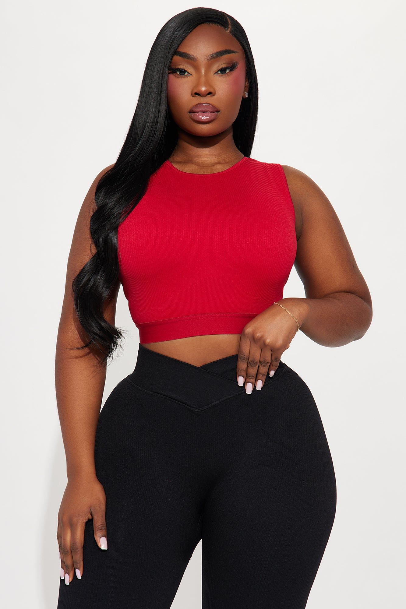Power Hook Effortless Seamless Sports Bra - Red sold by Fashion Nova product image thumbnail 5