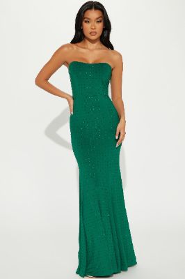 Esmeralda Rhinestone Gown - Turquoise sold by Fashion Nova