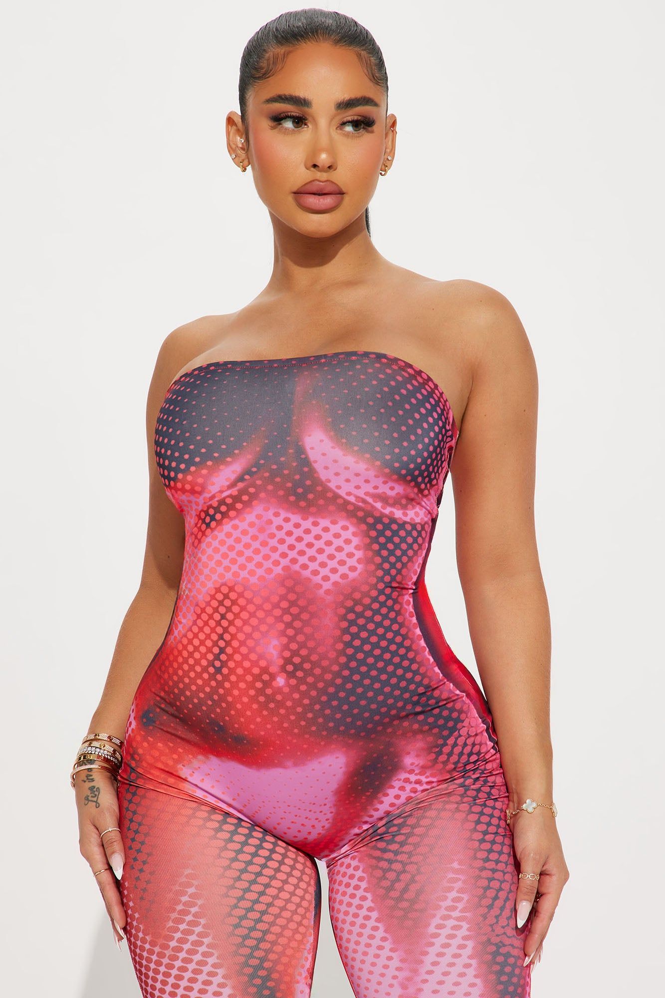 Better For You Jumpsuit - Red/combo sold by Fashion Nova product image thumbnail 2