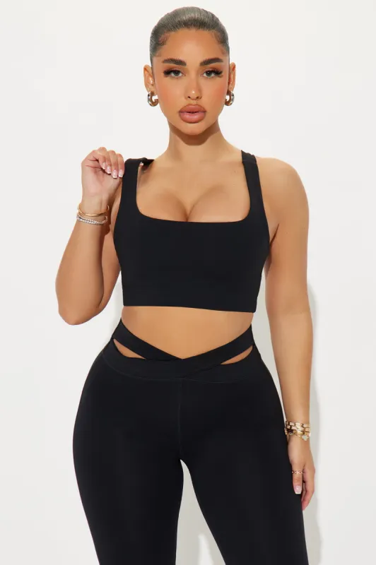Fire Flow Super Soft Sports Bra - Black sold by Fashion Nova