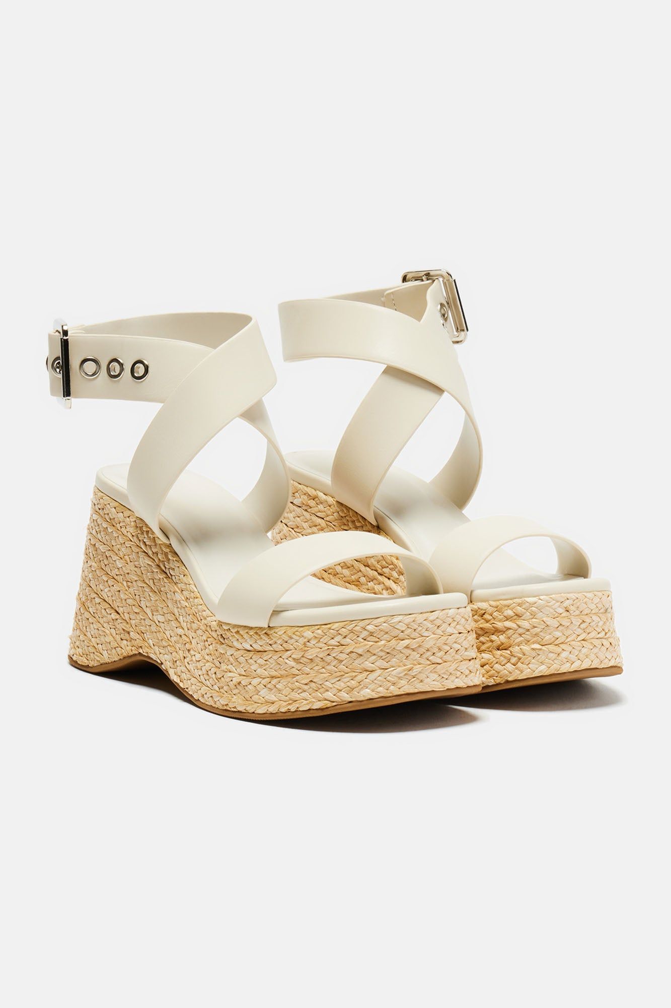 Lainey Platform Wedges - Off White sold by Fashion Nova product image thumbnail 2