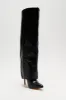 Always A Baddie Knee High Heeled Boots - Black sold by Fashion Nova