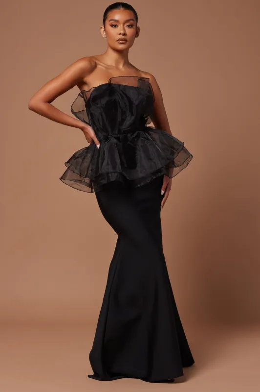 Mara Bandage Gown - Black sold by Fashion Nova