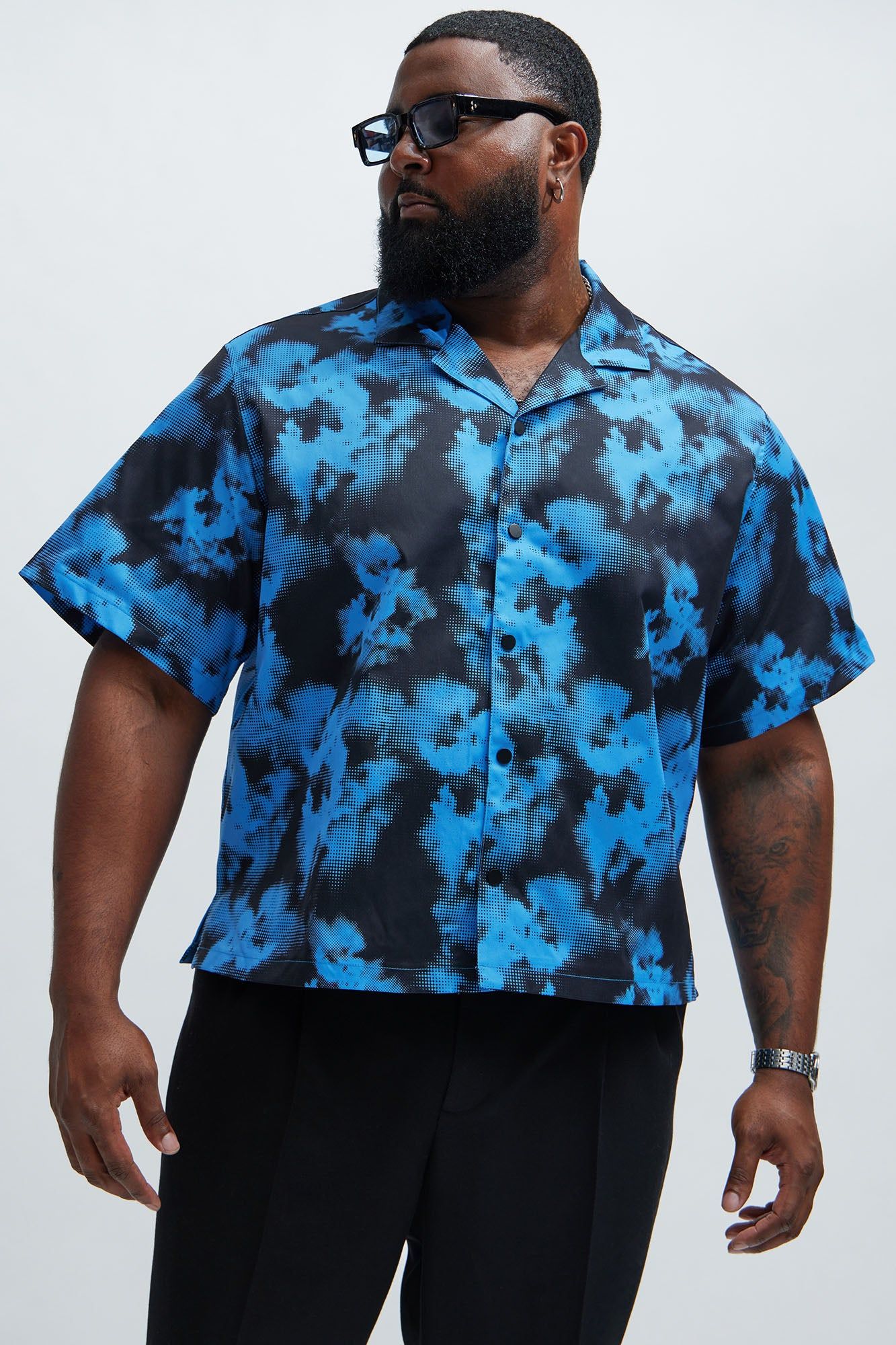 Blue Flame Shirt - Blue/combo sold by Fashion Nova product image thumbnail 4
