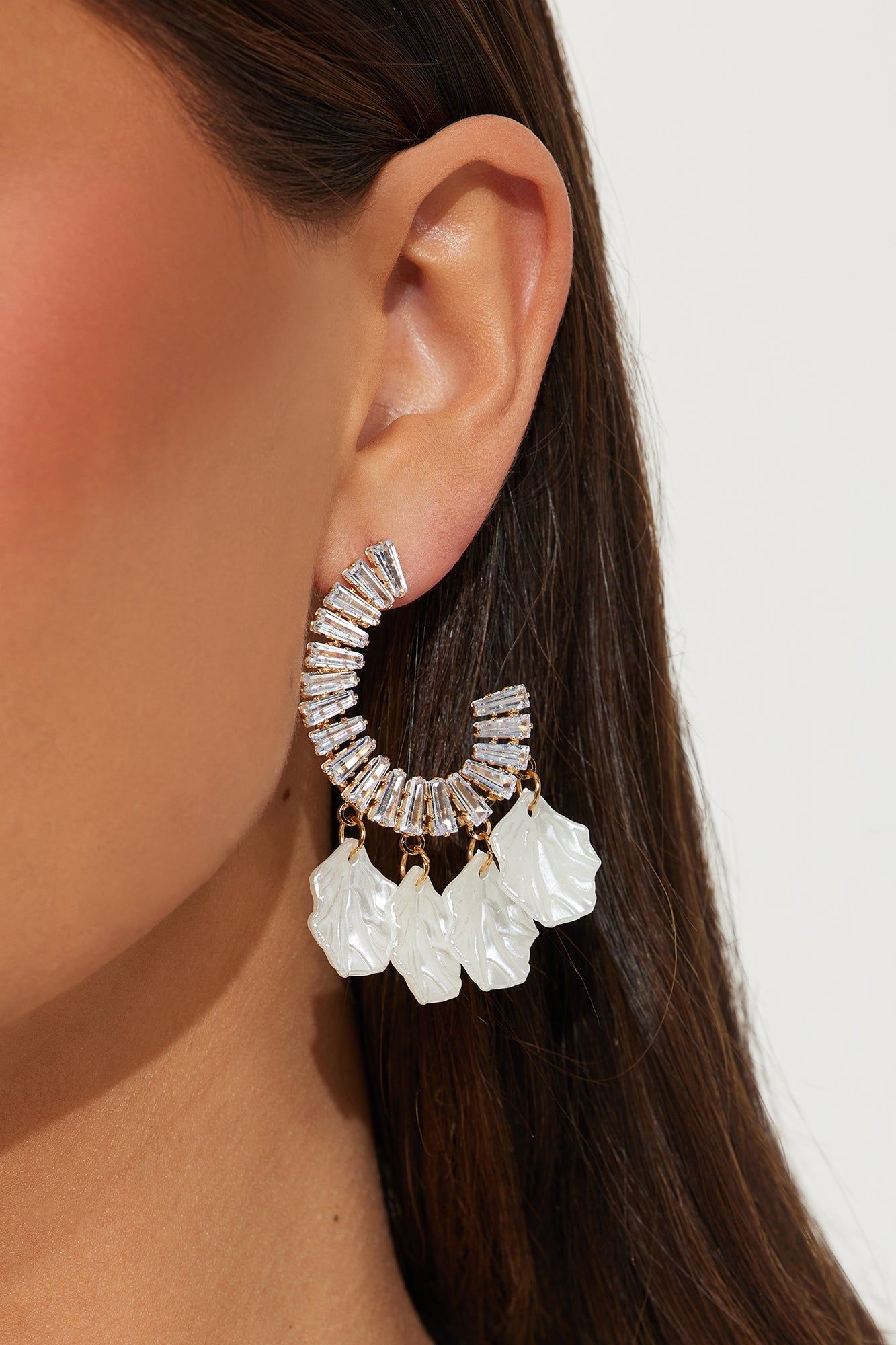 Fantasy Mermaid Earrings - White/combo sold by Fashion Nova